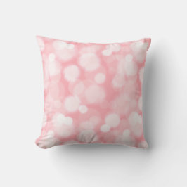 Abstrakt Pink Bokeh Fairy Lights Throw Kissen