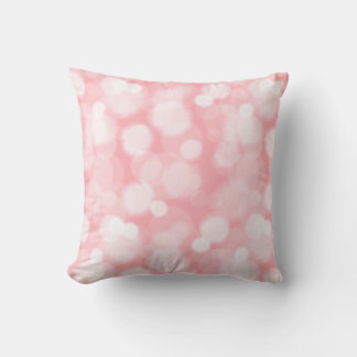 Abstrakt Pink Bokeh Fairy Lights Throw Kissen