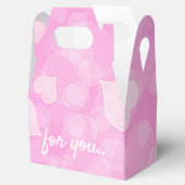 Abstrakt Pink Bokeh Hearts Geschenkschachtel (Geöffnet)
