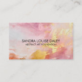 Abstrakt Pink Gold Farbe Farbe Moderne Kunst Visitenkarte (Vorderseite)