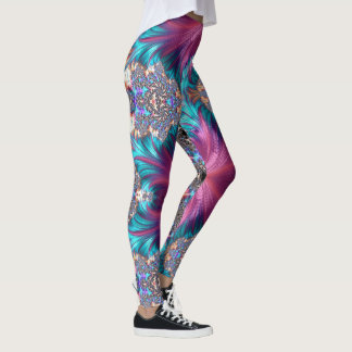 Abstrakt Pink Gold Grau Aqua Running Joggen Leggings