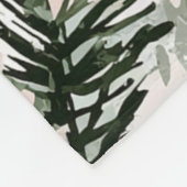 Abstrakt Pink Grüne Weihnachtsbäume Fleecedecke (Ecke)