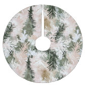 Abstrakt Pink Grüne Weihnachtsbäume Polyester Weihnachtsbaumdecke (Vorderseite)