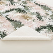 Abstrakt Pink Grüne Weihnachtsbäume Sherpadecke (3/4)