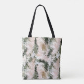 Abstrakt Pink Grüne Weihnachtsbäume Tasche (Rückseite)