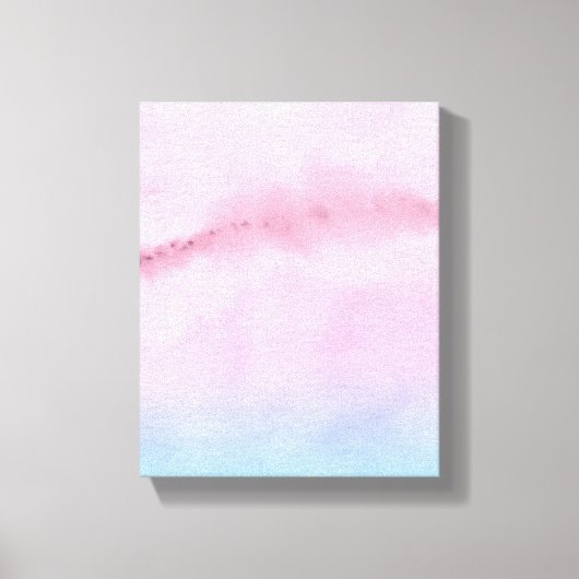 Abstrakt Pink Horizon Wasserfarbe Landschaft Kunst Leinwanddruck (Vorderseite)