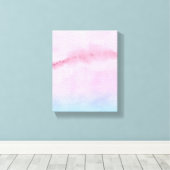 Abstrakt Pink Horizon Wasserfarbe Landschaft Kunst Leinwanddruck (Insitu (Holzboden))