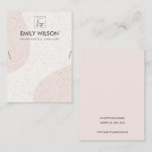 ABSTRAKT PINK KERAMIK WAVE NECKLACE DISPLAY LOGO VISITENKARTE (Vorne/Hinten)