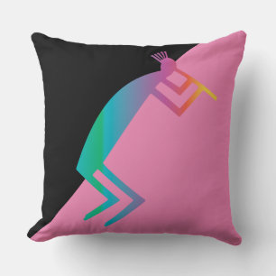 Abstrakt Pink Kokopelli Keuchkissen Kissen