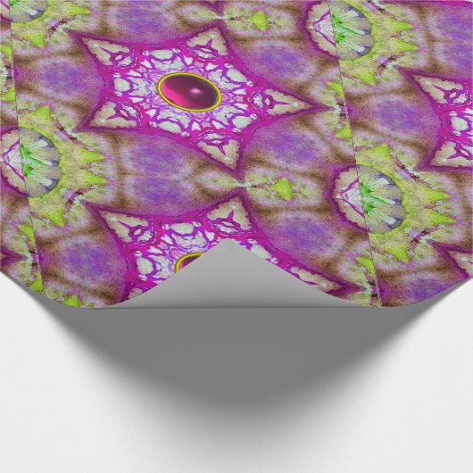 ABSTRAKT PINK LILA FUCHSIA STARTEN MIT GEMS GESCHENKPAPIER (Ecke)