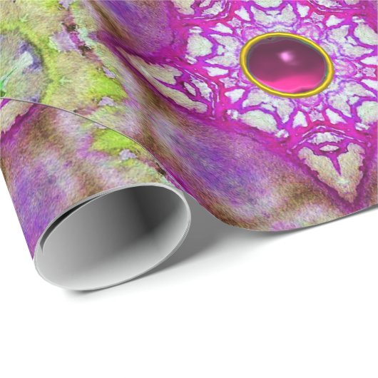 ABSTRAKT PINK LILA FUCHSIA STARTEN MIT GEMS GESCHENKPAPIER (Rolleneckpunkt)