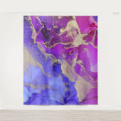 Abstrakt Pink Lila Jewel Tone Wandteppich (Vorderseite)
