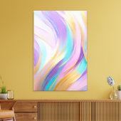 Abstrakt Pink Lilac Turquoise Gold Leinwanddruck (Insitu (Wohnzimmer))