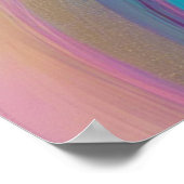 Abstrakt Pink Lilac Turquoise Gold Poster (Ecke)
