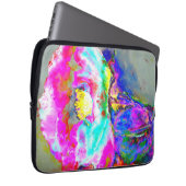 Abstrakt Pink Poppy, Aquarellblütenmalerei Laptopschutzhülle (Vorne Rechts)