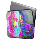 Abstrakt Pink Poppy, Aquarellblütenmalerei Laptopschutzhülle (Vorderseite Links)