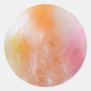 Abstrakt Pink Rot Gelb Blau Farbige Vorlage Runder Aufkleber