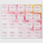 Abstrakt Pink Tinte Paint modern Personalisiert Geschenkpapier (Flach)
