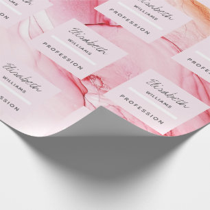 Abstrakt Pink Tinte Paint modern Personalisiert Geschenkpapier