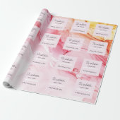 Abstrakt Pink Tinte Paint modern Personalisiert Geschenkpapier (Ungerollt)