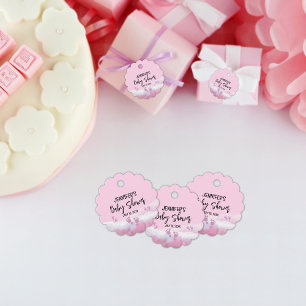 Abstrakt Pink Watercolor Kinderdusche Geschenkanhänger