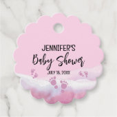 Abstrakt Pink Watercolor Kinderdusche Geschenkanhänger (Vorderseite)