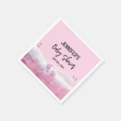 Abstrakt Pink Watercolor Kinderdusche Serviette (Ecke)