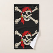 Abstrakt Pirate, Text hinzufügen Badhandtuch Set (Handtuch)