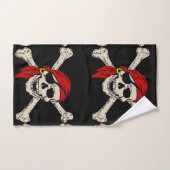 Abstrakt Pirate, Text hinzufügen Badhandtuch Set (Handtuch)