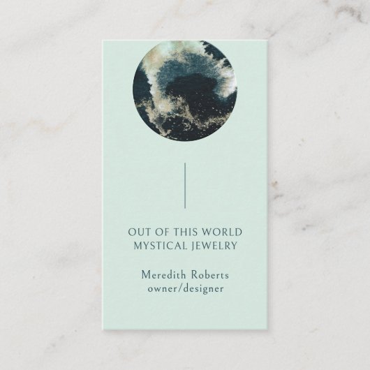 Abstrakt Planet Mystical Cosmic Entrepreneur Visitenkarte (Vorderseite)