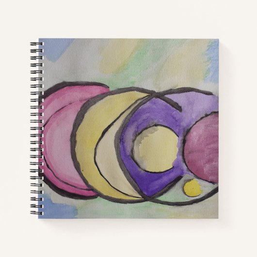 Abstrakt Planets SpiralNotebook Notizblock (Vorderseite)