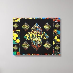 Abstrakt Plus Signatur Tulip Leinwand Kunst, Dicht