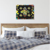 Abstrakt Plus Signatur Tulip Leinwand Kunst, Dicht (Insitu (Schlafzimmer))