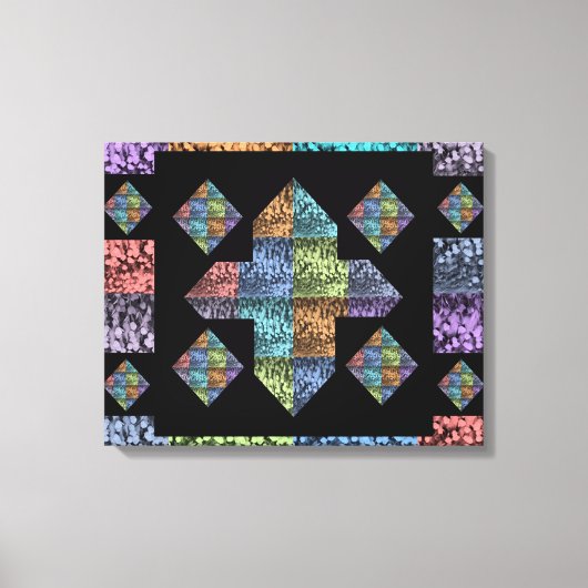 Abstrakt Plus Signieren mehrfarbige Tulip Art Leinwanddruck (Vorderseite)