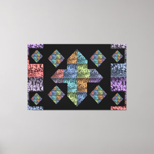 Abstrakt Plus Signieren mehrfarbige Tulip Leinwand