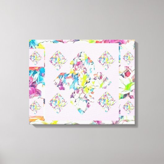 Abstrakt Plus Zeichenkunst mit Floating Leinwanddruck (Vorderseite)