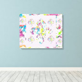 Abstrakt Plus Zeichenkunst mit Floating Leinwanddruck (Insitu (Holzboden))