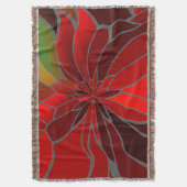 Abstrakt Poinsettia Decke (Vorderseite Vertikal)