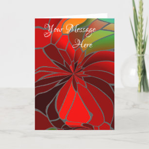Abstrakt Poinsettia Feiertagskarte