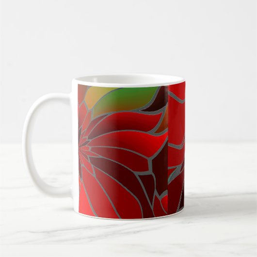 Abstrakt Poinsettia Kaffeetasse (Links)