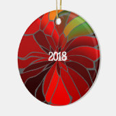 Abstrakt Poinsettia Keramik Ornament (Links)