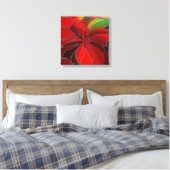 Abstrakt Poinsettia Leinwanddruck (Insitu (Schlafzimmer))