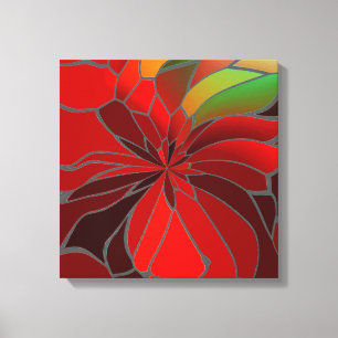 Abstrakt Poinsettia Leinwanddruck