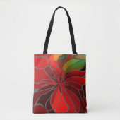 Abstrakt Poinsettia Tasche (Vorderseite)