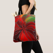 Abstrakt Poinsettia Tasche (Von Nahem)