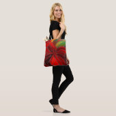 Abstrakt Poinsettia Tasche (Am Model)