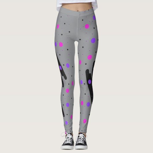 Abstrakt Polka Dot Leggings (Vorderseite)