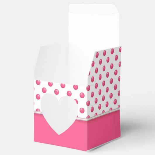 Abstrakt Polka Dots Pink Geschenkschachtel (Geöffnet)