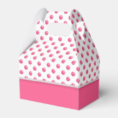 Abstrakt Polka Dots Pink Geschenkschachtel (Rückseite)