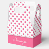 Abstrakt Polka Dots Pink Geschenkschachtel (Geöffnet)